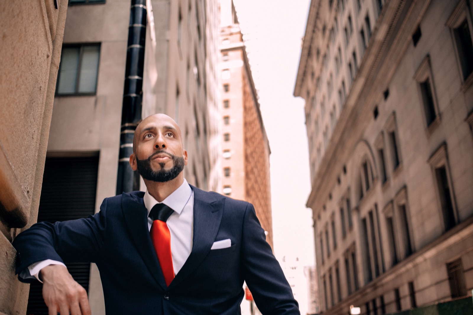 Vinnie Rodriguez in the Financial District, New York